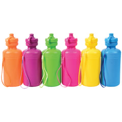 Neon Water Bottles - 12 Count
