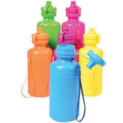 Neon Water Bottles - 12 Count