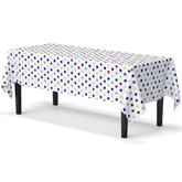 Multi Colored Polka Dot Plastic Table Cover | Case of 48