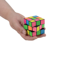Neon Puzzle Cubes - 12 Count