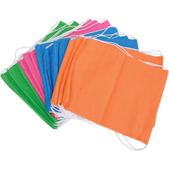 Neon Drawstring Backpacks - 12 Count