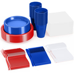 Patriotic Tableware Bundle - 350 Pcs
