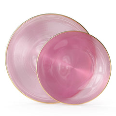 7 Inch and 10 Inch Luster Plate Combo 15|15 -Pink