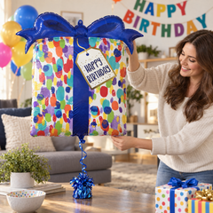 Stellar Birthday SuperShape Foil Balloon | 25" x 27"