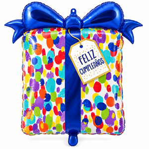 Polka Dot Celebration Birthday SuperShape Foil Balloon | 25" x 27"