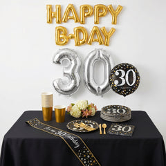 68 Pcs 30th Birthday Party Mid Kit | For 8 Guests