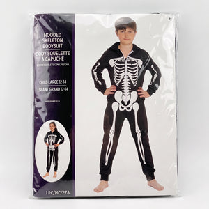 Boys' Skeleton Bodysuit with Hood - Child L (12-14)