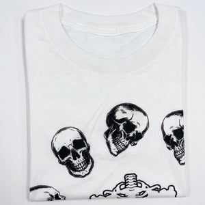 Halloween Skeleton Head Crop Top T-Shirt - Adult 2XL