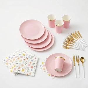 117 Pcs Soft Rose Easter Party Kit - For 20 Guests