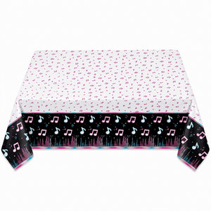 "Internet Famous" Music Theme Plastic Table Cover, 54x96 inches