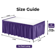 Purple Plastic Table Skirt - 168 in. x 29 in. | Case of 48