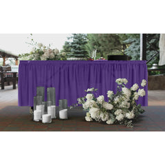 Purple Plastic Table Skirt - 168 in. x 29 in. | Case of 48