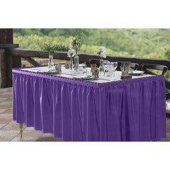 Purple Plastic Table Skirt - 168 in. x 29 in. | Case of 48