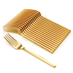 Trendables Gloss Gold Plastic Forks | 120 Count