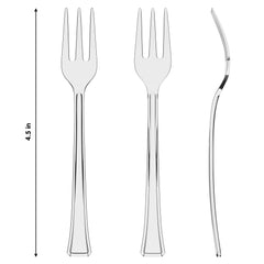 Exquisite Clear Plastic Tasting Forks 100 Count - 4 in.