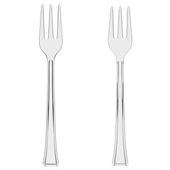 Exquisite Clear Plastic Tasting Forks 100 Count - 4 in.