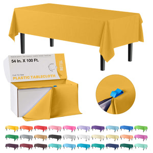 54 In. x 100 Ft. Cut To Size Table Roll | Yellow | Case of 6