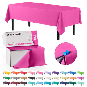 54" X 100' Select A Size Table Cover - Cerise