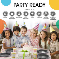 7 In. Silver Plastic Plates | Case of 600