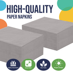 Silver Luncheon Napkins | 100 Count