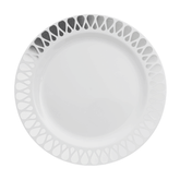 9 In. Silver Droplet Design Plates | 10 Count