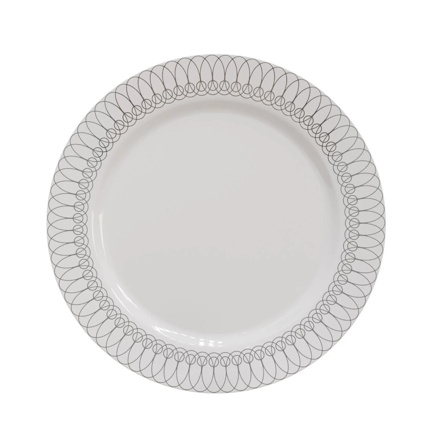 10.25 In. Silver Ovals Design Plates | 10 Count