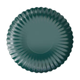 10.5 In. Scalloped Paper Plates - Black Aqua | 10 Count