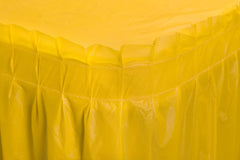Yellow Plastic Table Skirt - 168 in. x 29 in. | Case of 48