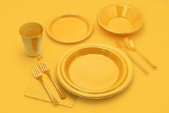 Yellow Plastic Table Skirt - 168 in. x 29 in. | Case of 48