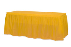 Yellow Plastic Table Skirt - 168 in. x 29 in. | Case of 48