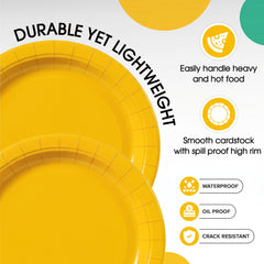 9 in. Yellow Paper Plates | Case of 1000