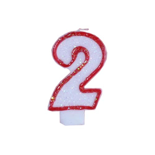 "2" Large Birthday Candle