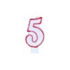 "5" Small Birthday Candle