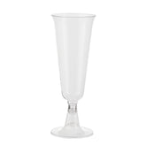 5 Oz. Clear Plastic Flute Glasses | 4 Count