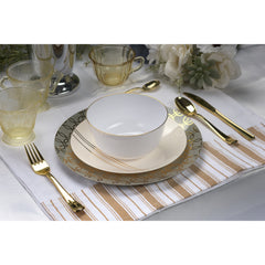 8 In. Motif Design Plastic Plates | 10 Count