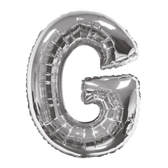 34" Letter G Silver Mylar Balloon