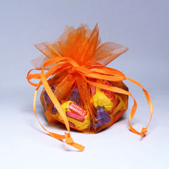 Orange Small Flower Edge Organza Pouch (12)