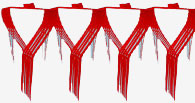 Red Drop Fringe Garland 20in. x 12'