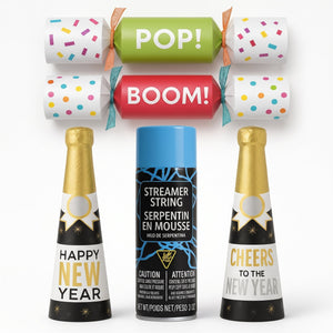 Confetti Poppers & String Spray