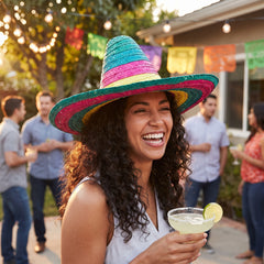 Colorful Fiesta Sombrero Straw Hat - Perfect for Party Fun