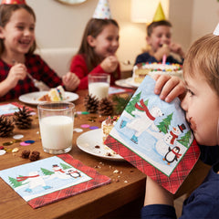 Festive Holiday Fun Luncheon Napkins - 6.5 In. x 6.5 In. - 2-Ply, 16ct