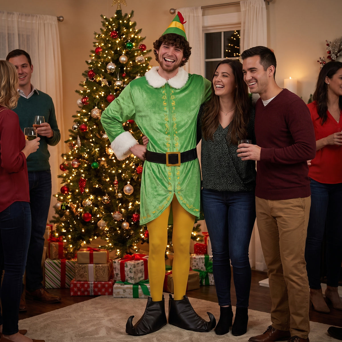 Buddy the Elf Christmas Costume - Adult Unisex - Adult S/M