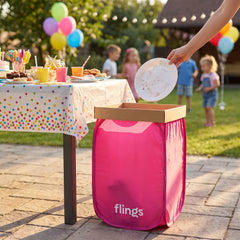 Bright Pink Flings Pop-Up Reusable Trash Bin - 13 Gallon