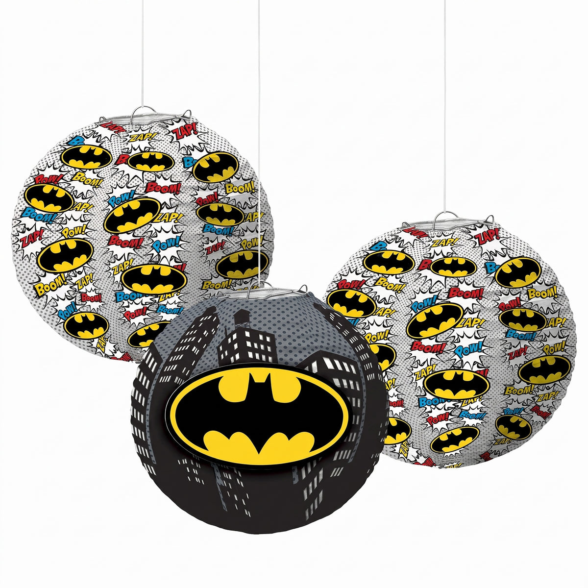Batman "Heroes Unite" Paper Lanterns for Kids' Birthday Party