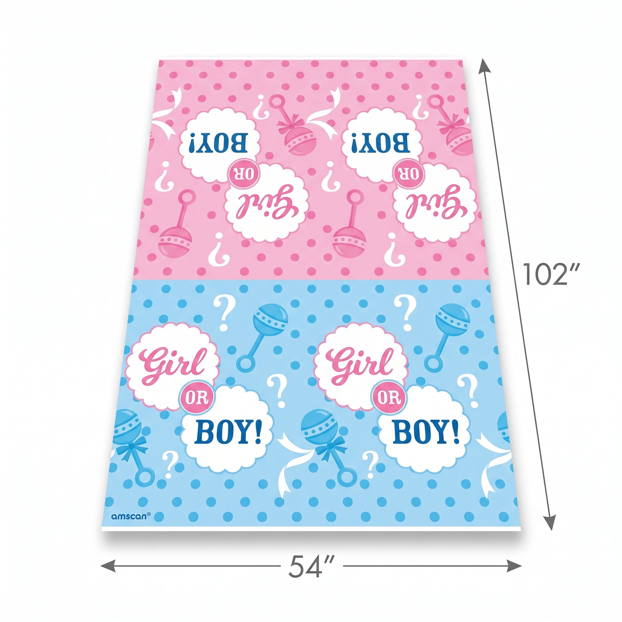"Girl or Boy?" Gender Reveal Plastic Table Cover