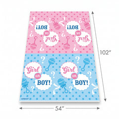 "Girl or Boy?" Gender Reveal Plastic Table Cover