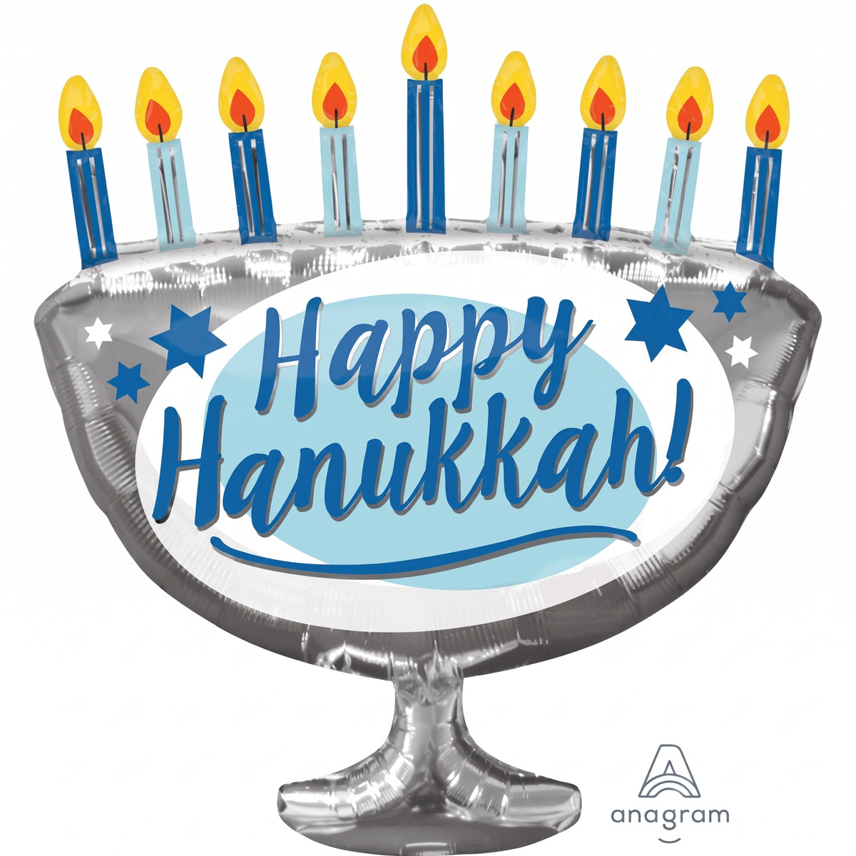 Happy Hanukkah Menorah Foil Super Shape Balloon