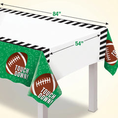 Touchdown Football Plastic Table Cover - 3 Pack
