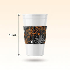 Spooky Spider Halloween Plastic Cups - 18oz, 25ct