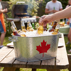 Canada Day Galvanized Metal Bucket
